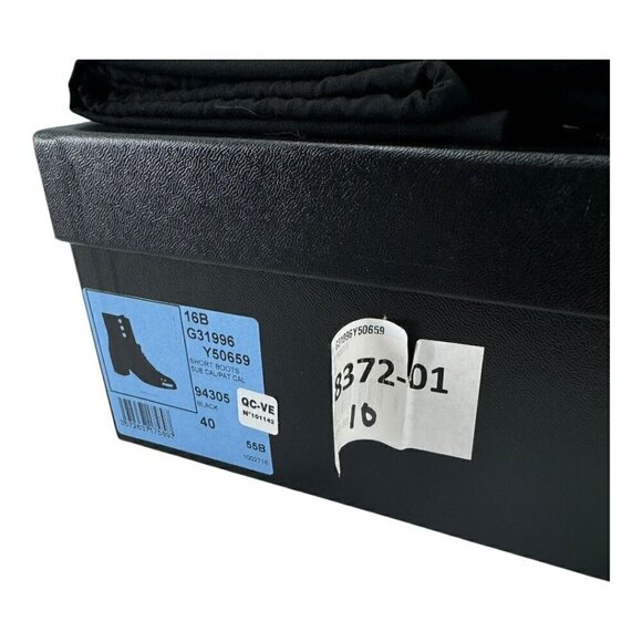 Chanel Suede Pearl CC Logo Patent Cap Toe Short Boots - Picture 15 of 16